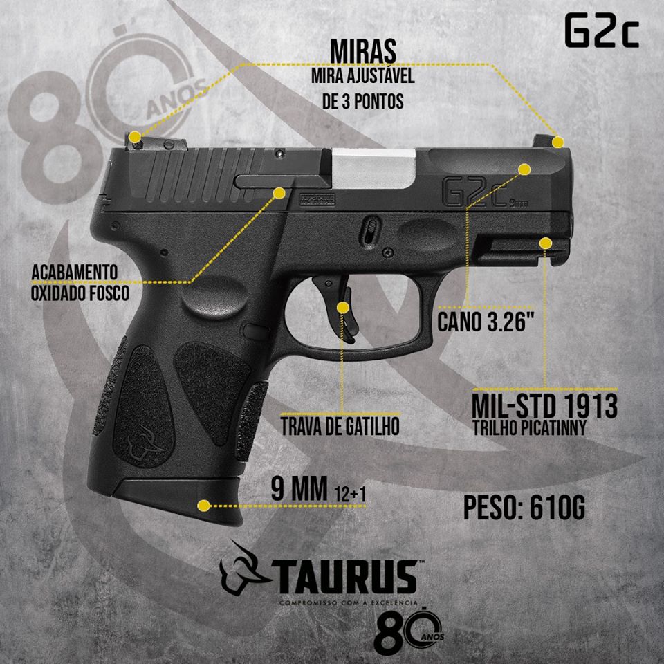 Pistola G2C Cal 9mm